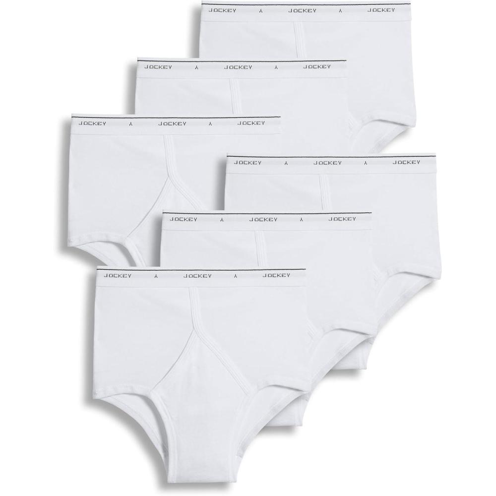 imageJockey Mens Underwear Big Man Classic Brief  6 PackWhite
