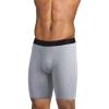 imageJockey Mens Underwear Active Ultra Soft Modal 9quot Long Leg Boxer BriefBlackLantern GreyMid Grey