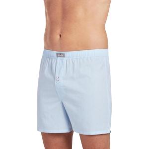 Jockey Men’s Underwear 100% Cotton Woven 5″ Boxer(Light Blue New Herring)