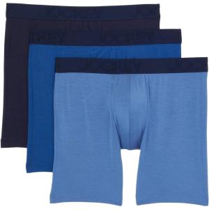 Jockey Men’s Underwear Active Ultra Soft Modal 6″ Boxer Brief – 3 Pack(True Navy/Marina Blue/Retro Denim)