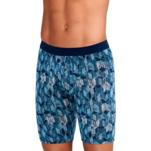 Jockey Men’s Underwear Active Ultra Soft Modal 9″ Long Leg Boxer Brief(Blue Chambray/Chevron Impressions/Grey Dove)