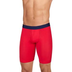 Jockey Men’s Underwear Active Ultra Soft Modal 9″ Long Leg Boxer Brief(Imperial Red)
