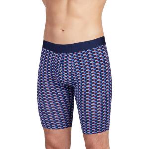 Jockey Men’s Underwear Active Ultra Soft Modal 9″ Long Leg Boxer Brief(Wanderlust Geo)