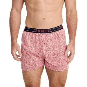 Jockey Men’s Underwear ActiveBlend Knit 5″ Boxer(Spiraling Shells)