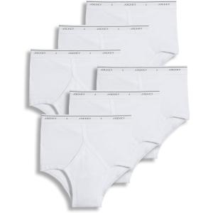 Jockey Men’s Underwear Big Man Classic Brief – 6 Pack(White)