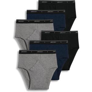 Jockey Mens Underwear Briefs – Classic Low Rise Design, Pack of 6 – Authentic Mens Underwear for Comfort and Quality(Denim/Cinder Heather/Black)
