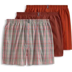 Jockey Men’s Underwear Classics Full Cut 5″ Boxer – 3 Pack(Cozy Autumn)