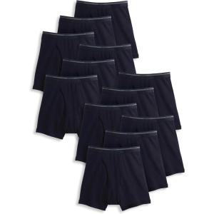 Jockey Men’s Underwear Lightweight Classic 5″ Boxer Brief – 12 Pack(Black)