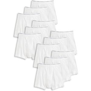 Jockey Men’s Underwear Lightweight Classic 5″ Boxer Brief – 12 Pack(White)