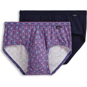 Jockey Men’s Underwear Men’s Elance Poco Brief – 2 Pack(Typical Marina Tile Dot/True Navy)