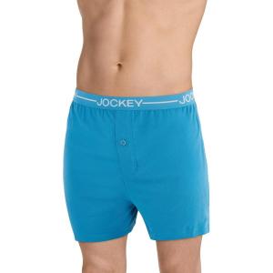 Jockey Men’s Underwear Organic Cotton Stretch 4″ Boxer(Blue Chambray)
