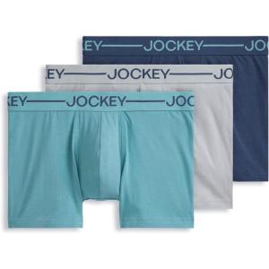 Jockey Men’s Underwear Organic Cotton Stretch 4″ Trunk – 3 Pack(Nocturne Cove)