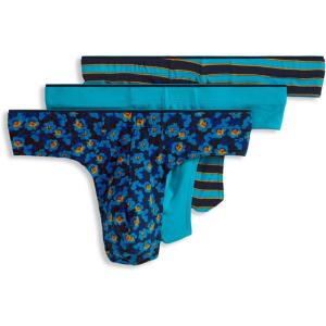 Jockey Men’s Underwear True Style Thong – 3 Pack(Blooming Floral)