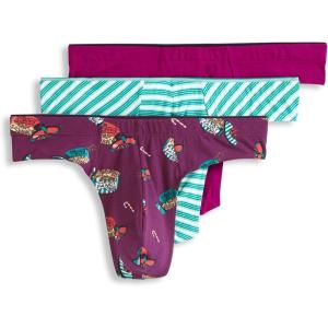 Jockey Men’s Underwear True Style Thong – 3 Pack(Candy Royale)
