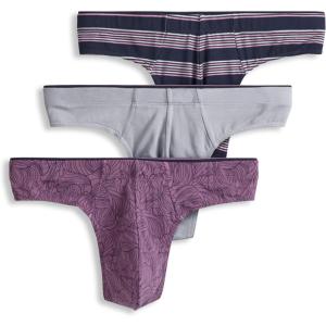 Jockey Men’s Underwear True Style Thong – 3 Pack(Hiker/Grey Dove/Capeline Stripe)