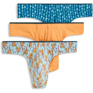 Jockey Men’s Underwear True Style Thong – 3 Pack(Iguanas/Colorado Dawn/Diamond Strands)