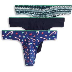 Jockey Men’s Underwear True Style Thong – 3 Pack(Mints and Gummies/True Navy/Fair Isle Fate)