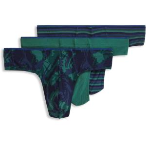 Jockey Men’s Underwear True Style Thong – 3 Pack(Rascal Stripe)