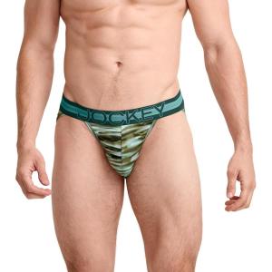 Jockey Sport Men’s Underwear Sport Stability Pouch Microfiber String Bikini(Wavelength)