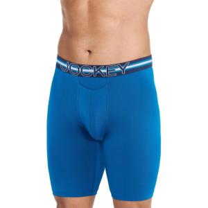 Jockey Sport Men’s Underwear Stability Pouch Microfiber 11″ Quad Short(Azurite Sea)