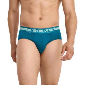 Jockey Sport Men’s Underwear Stability Pouch Microfiber Brief(Really Teal)