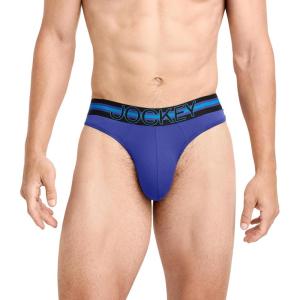 Jockey Sport Men’s Underwear Stability Pouch Microfiber Thong(Valiant Blue)