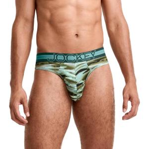 Jockey Sport Men’s Underwear Stability Pouch Microfiber Thong(Wavelength)