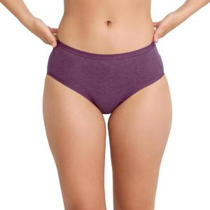 Jockey Underwear Women Hipster – Worry Free Cotton Stretch, Moderate Absorbency, Period Underwear for Women(Berry Heather)
