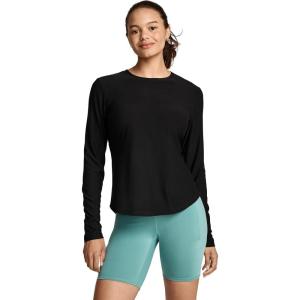Jockey Women’s Activewear EVERACTIVE Long Sleeve Tee(Deep Black)