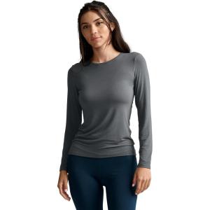 Jockey Women’s Activewear Supersoft Long Sleeve Top(Battleship Grey)