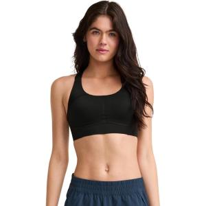 Jockey Women’s Bra Contour Hold Mid Impact Racerback Sports Bra(Black)