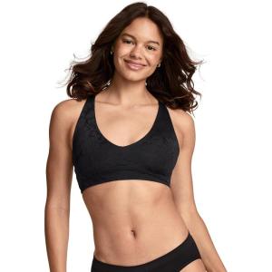 Jockey Women’s Bra Smooth Touch Lace Bralette(Black)