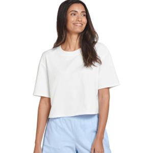 Jockey Women’s Loungewear Cotton Stretch Sleep Crop Top(White)