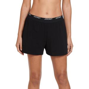 Jockey Women’s Sleepwear Worry Free Cotton Stretch Heavy Absorbency Period Sleep Short(Black)