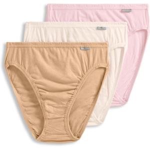 Jockey Women’s Underwear Elance Breathe Brief – 3 Pack(Ivory/Light/Pink Shadow)