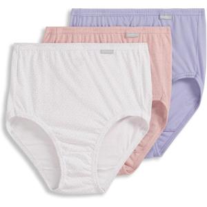 Jockey Women’s Underwear Elance Brief – 3 Pack(Violet Veil/Coral Mist Heather/Tango Dot)