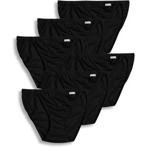 Jockey Women’s Underwear Elance String Bikini – 6 Pack(Black)