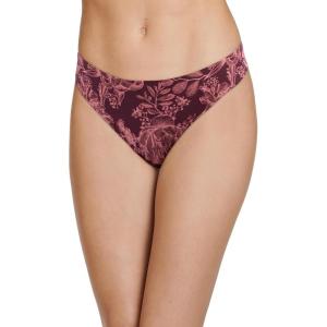 Jockey Women’s Underwear Invisible Edge Microfiber Thong(Luminous Floral)