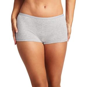 Jockey Women’s Underwear Organic Cotton Stretch Boyshort(Grey Heather)