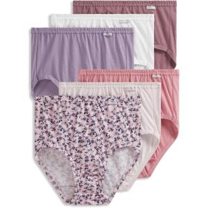 Jockey Women’s Underwear Plus Size Elance Brief – 6 Pack(Cosmetic Pink)