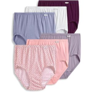 Jockey Women’s Underwear Plus Size Elance Brief – 6 Pack(Vintage Bloom)
