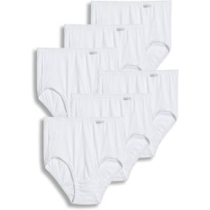 Jockey Women’s Underwear Plus Size Elance Brief – 6 Pack(White)