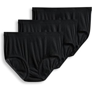Jockey Women’s Underwear Supersoft Breathe Brief – 3 Pack(Black)