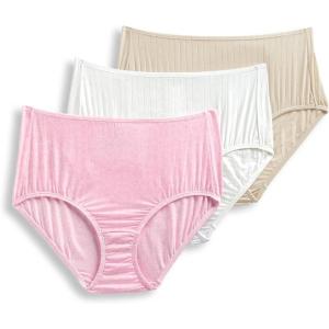 Jockey Women’s Underwear Supersoft Breathe Brief – 3 Pack(Frothy Pink/White/Egyptian Scroll)