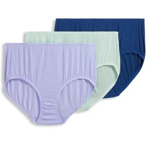 Jockey Women’s Underwear Supersoft Breathe Brief – 3 Pack(Subtle Mint/Marina Blue/Wake Blue)