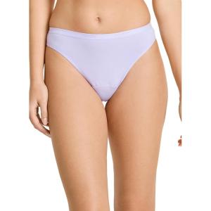 Jockey Women’s Underwear Worry Free Cotton Stretch Light Absorbency Thong(Violet Veil)