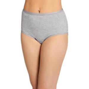 Jockey Women’s Underwear Worry Free Cotton Stretch Moderate Absorbency Brief(Grey Heather)