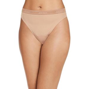 Jockey Women’s Underwear Worry Free Microfiber Light Absorbency Thong(Light)