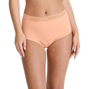 Jockey Women’s Underwear Worry Free Microfiber Moderate Absorbency Brief(Peach Smoothie)