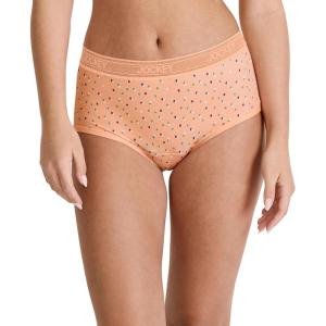 Jockey Women’s Underwear Worry Free Microfiber Moderate Absorbency Brief(Peach Starlight)
